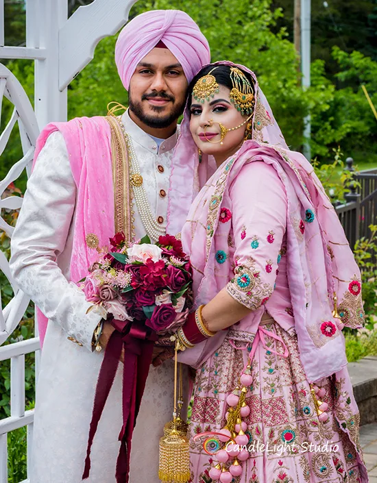 Punjabi wedding photographers are available for wedding portraits and bridal photography.