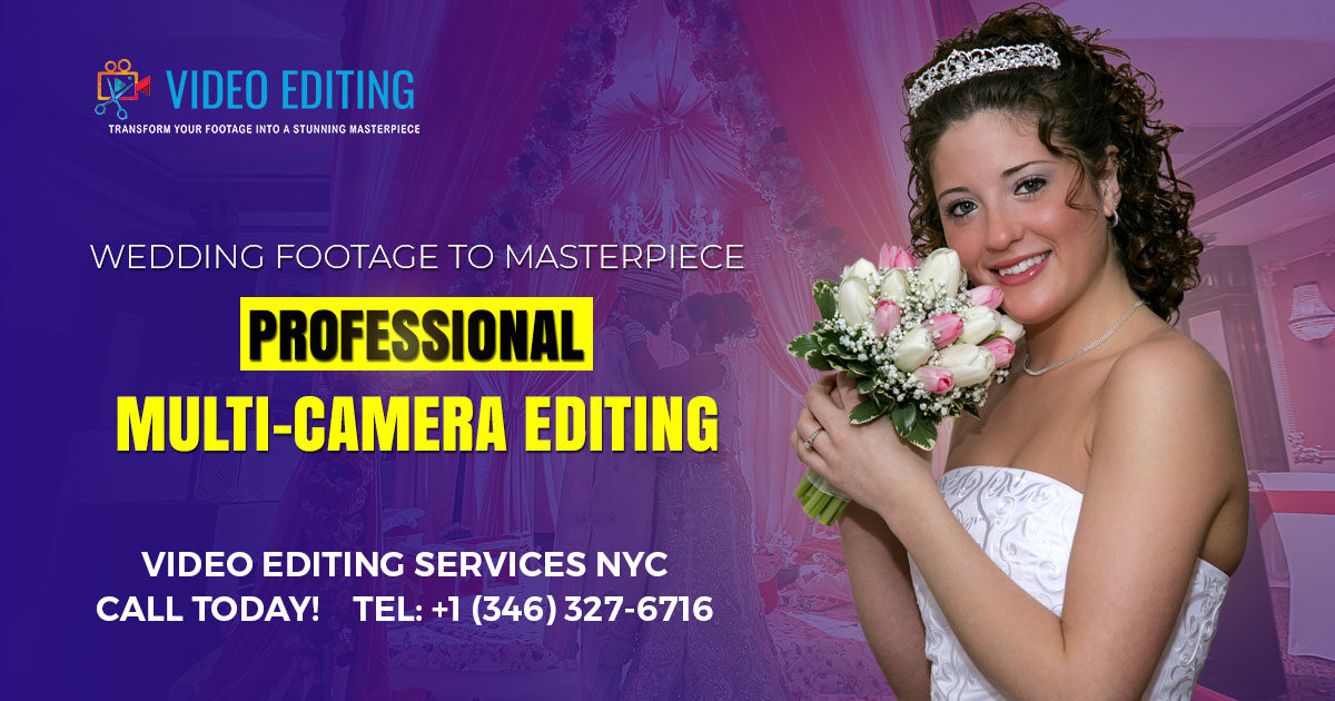 Multi-camera editing service for turning wedding footage into a masterpiece.